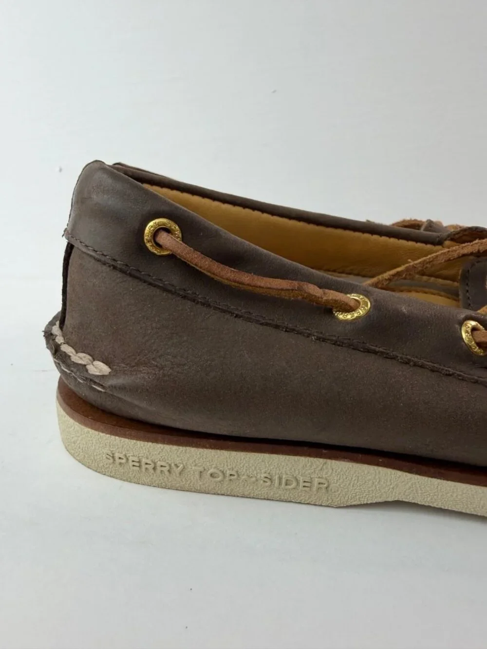 Sperry Men's Gold Cup Topsider Boat / Deck Shoes 11M Brown Leather Slip On